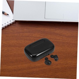 TEHAUX 1 Pair Wireless Headset with Digital Display in Ear Earphones for Outdoor Use Touch Control Portable Charging Dock Ergonomic Design Sweat Resistant Surround Sound Black