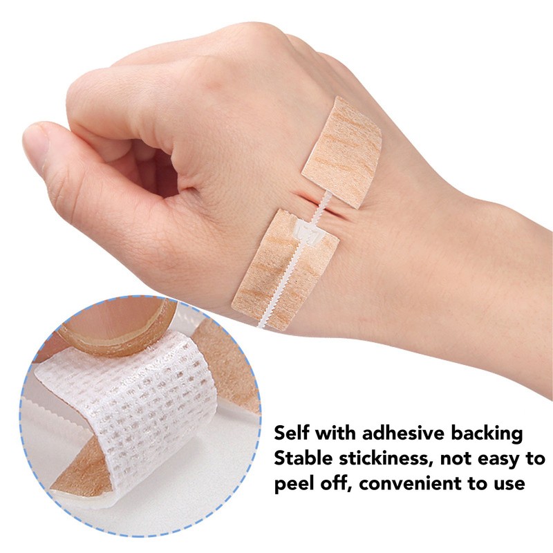 3 Pcs Wound Closure Strip Stitchless Self Adhesive Non Woven