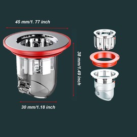 XINYUICEAN Drenaje de Suelo Antiolor, 2 Núcleo de Válvula de Alcantarillado, Drenaje de Piso Antiolor, Preventor de Reflujo de Drenaje, Drenaje de Piso Antireflujo Válvula de Drenaje Unidireccional