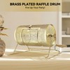 YUZPKRSI Raffle Drum, Professional Brass Plated Raffle Ticket Spinning Cage