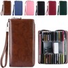 Unisex Anti-Credit Card Fraud Multi-Compartment Wallet, 24 Slots RFID Blocking