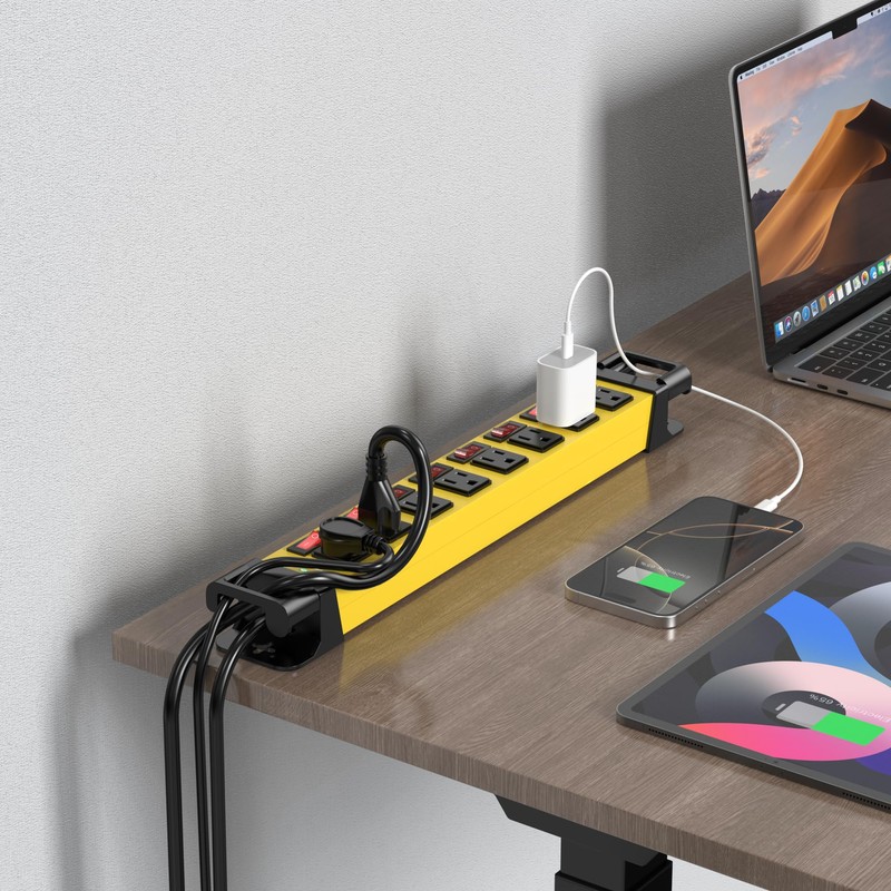Power Strip with Individual Switches - 8 Outlet Heavy Duty