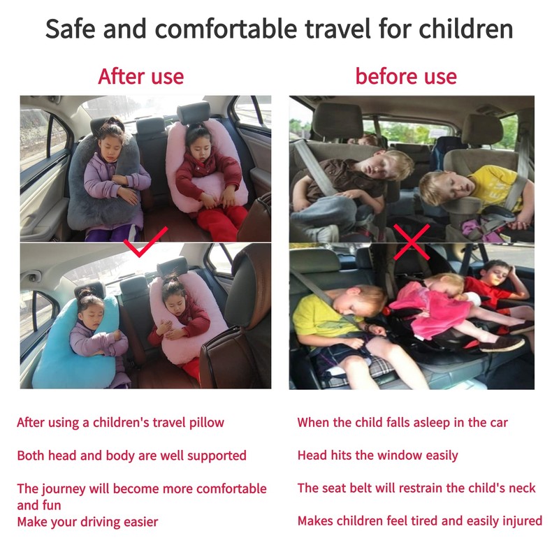 FHSGGP Travel Pillow Car Pillow Kid Car Sleeping The Sleeping