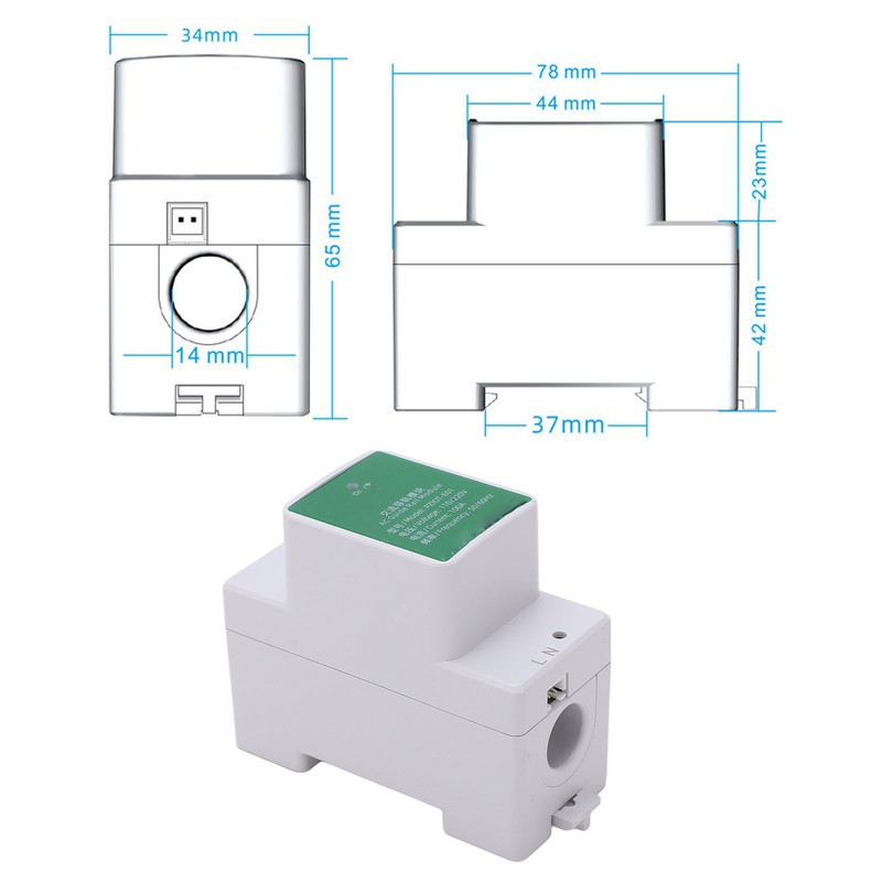 Peacefair Smart Energy Monitor Multifunctional DIN Rail Remote Control WiFi