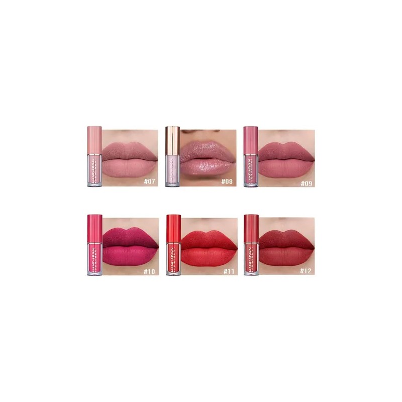 Lipstick 12pcs Mate Larga Duración De Alta Pigmentación