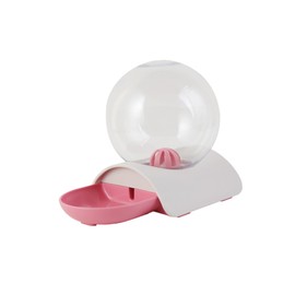 WOONEKY Pet Automatic Water Dispenser Pink Drinking Bowl for Cats and Dogs Unique Design Safe Material Non-tip Feature for Home Decor and Pet Hydration