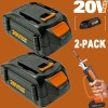 WORX 2pack For WORX 20V MAX Extend Lithium Battery 20