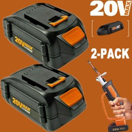 WORX 2pack For WORX 20V MAX Extend Lithium Battery 20 Volt WA3520 WA3525 WA3575 WG155
