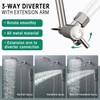 V-Frankness 12 Inches Metal Shower Heads with Multifunction Handheld Spray