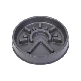 Only Natural Pet Sunup Slow-Feeder Dog Bowl - 50% Plant-Based, Eco-Friendly, BPA & Phthalate-Free, No-Slip Bottom & Handle Indentations, Dishwasher Safe, Large-Sized Dogs - Dark Gray, Large 10.5" x 2"