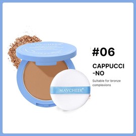 MAYCHEER Setting Powder,Matte Texture,Oil Control, Setting,Conceals Flaws,Brightens Skin Tone,Waterproof & Sweatproof,Clear Flawless Cosmetic Radiant - Color: 【06#】Cappuccino