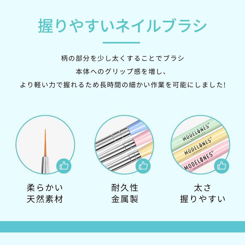 Modelones Nail Brush Set, Nail Brush Set, Gel Nail Brush