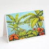 Caroline's Treasures Banana Cabana Greeting Cards Pack of 8 Blank