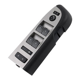 Window Master Switch Driver Side with Mirror & Door Lock Controls, Black Bezel – Compatible with 2010-2013 Chevy Silverado & GMC Sierra 1500 2500 3500 (Crew/Extended Cab) – Replaces 22968506, 20945129