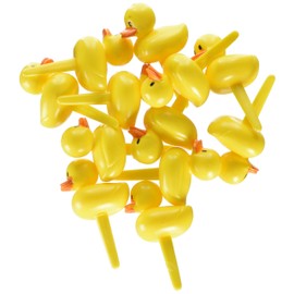 Yellow Duck Ducky Duckie Cupcake Picks Cake Topper Decorations (48-Pack)