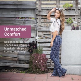 SATINA High Waisted Flare Leggings - Stretchy Flare Yoga Pants for Women - Tummy Control Buttery Soft Palazzo Pants - Bell Bottom Style - Versatile Comfort - 92% Polyester 8% Spandex - Chakra Blue (L)