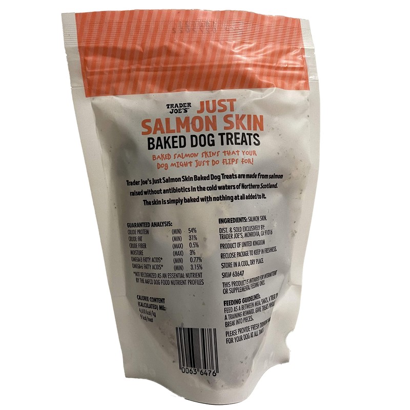 Trader Joe's Just Salmon Skin Baked Dog Treats 2oz -Pack