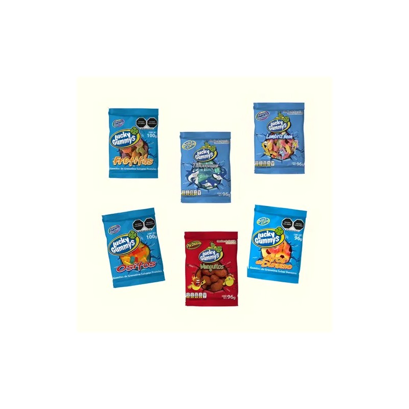 Lucky Gummys Lombriz Neon 96g