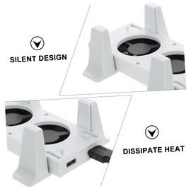 KOMBIUDA 1 Set Vertical Base with Cooling Fan for USB Hub Charging Adjustable Speed LED Indicators for Heat Dissipation Efficient Cooling for Gaming Console
