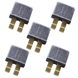 ZOOKOTO 5pcs 5A Plug in Mounting Automotive Circuit Breaker 5A Snap Off 2 Sections Balde Terminal Fuse 5A