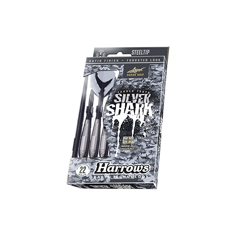 Harrows Silver Shark Steel Tip Dart Set, 23gm
