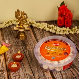 HEM Aradhana Pure Ghee Diya with Batti Pack of 100 Diyas | Pooja Room Items for Home | Pack | Wax Free | Ghee Wicks for Prayers & Special Occasions