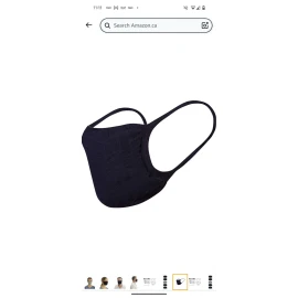 No Nonsense Antimicrobial Earloop Cloth Facemasks, 6 Total Masks, Reuseable