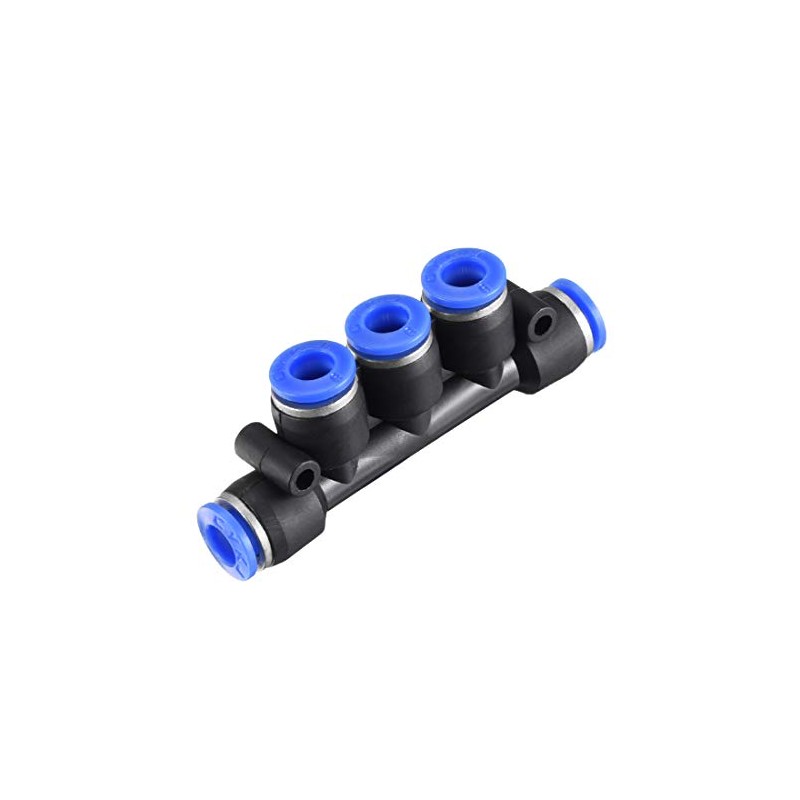 sourcing map Plastic Inline Manifold Union Push to Connect Tube