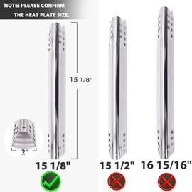 Grill Replacement Parts for Charbroil Advantage Series 3 Burner 463343015, 463642116, 463435115, 463436815, 463335115 Gas Grills, Stainless Pipe Burner, Heat Plate, Carryover Tube, Igniters.