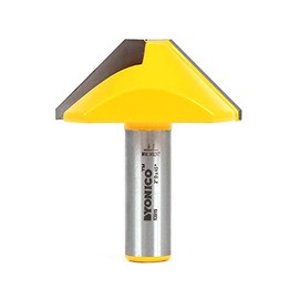 YONICO V Groove Flat Bottom Router Bit 2-Inch Diameter 45 Degree 1/2-Inch Shank 13919