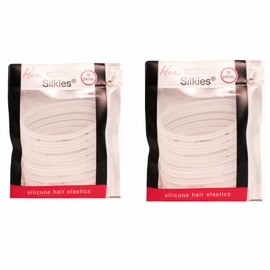 Mosaic Brands Inc. Mia Silkies, Silicone Hair Elastics Rubber Bands for Women, Sports - Clear 20pcs