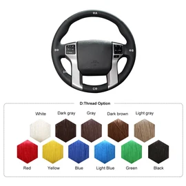 MEWANT Funda para volante para Toyota Land Cruiser Prado 2010-2017 / Tundra 2014-2020 / Tacoma 2012-2019 / 4Runner 2010-2020 / Sequoia 2014