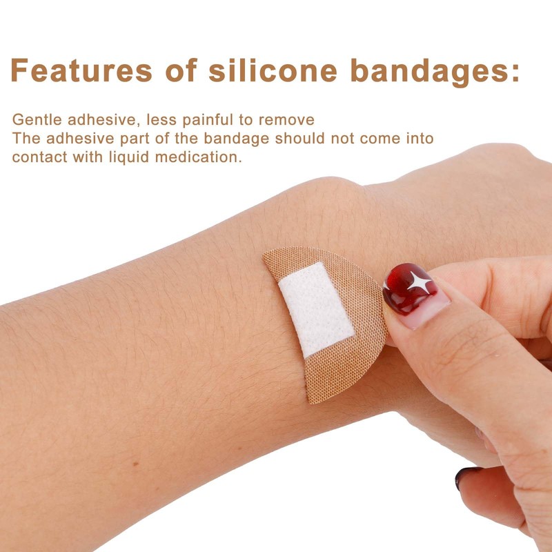 120pcs Round & Oval Bandages for Face, Elastic Fabric Flexible