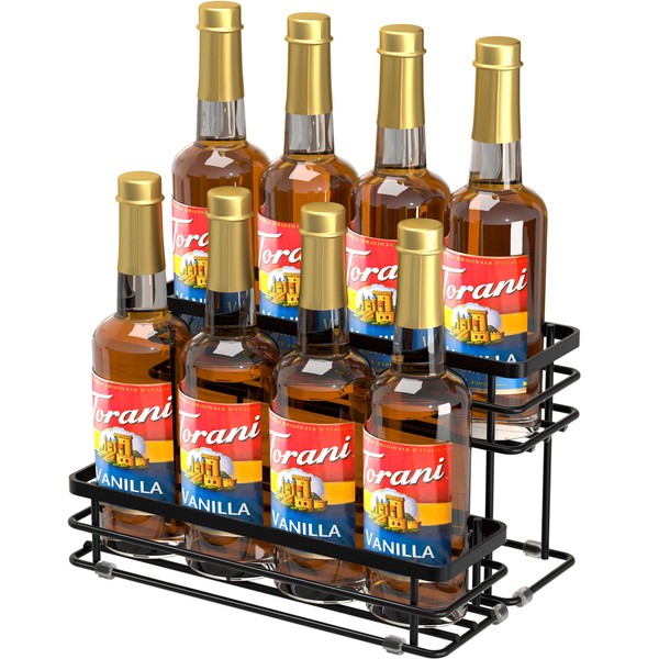 Homedawn Coffee Syrup Rack Organizer, Syrup Bottle Holder Stand for