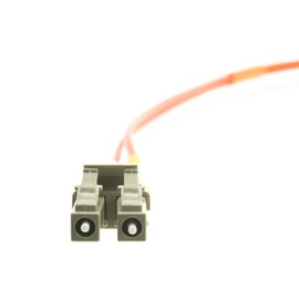 CableWholesale Fiber Optic Cable, 15 Meter (49 feet) LC to LC Lucent Connector Duplex 50/125 OM2 Multi-Mode Fiber Optic LC-LC Optical Connection Cable