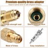 2pcs R134A Refrigerant Tank Brass Adapter, 1/4" Male to 1/2"