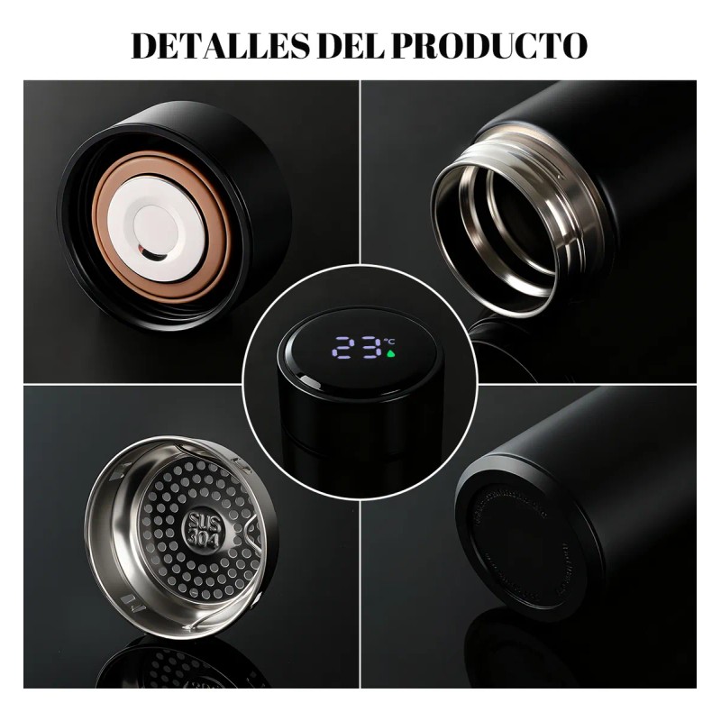 Termo Digital Inteligente Térmicos Acero Inoxidable 500ml
