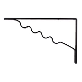 Wake Sangyo TK-112 Hanger Bracket, Shelf Bracket, Black, 8.3 inches (210 mm), Pipe Hanger, Hanging, Storage