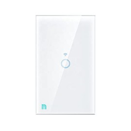 Bunker, Interruptor Inteligente Táctil Wifi, 1 Botón, Blanco