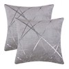 GIGIZAZA Cushion Covers 18 x 18 Inch Silver Grey Square