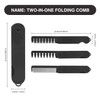 2-in-1 Folding Pocket Comb for Men - Fine Tooth &