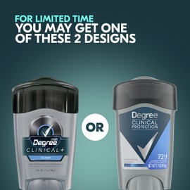 Degree Degree Men Clinical Protection Antiperspirant Deodorant 72-Hour Sweat & Odor Protection Clean Prescription-Strength Antiperspirant For Men with MotionSense Technology 1.7 oz, Pack of 2