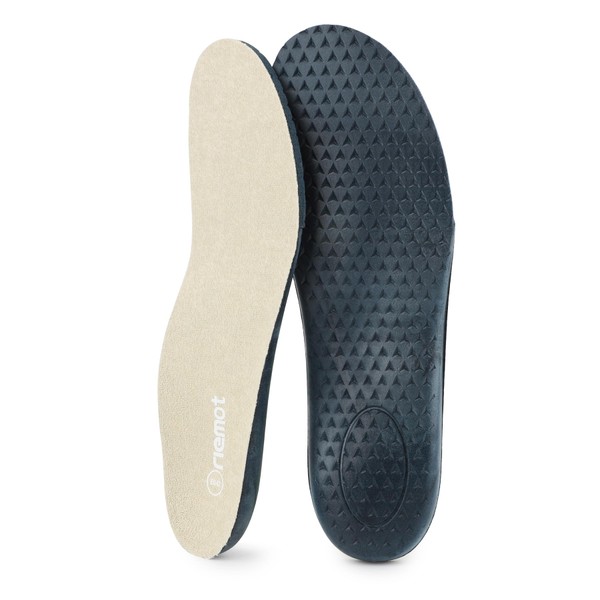 riemot Terry Cloth Sockless Insoles for Men Arch Support Barefoot
