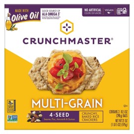 Crunchmaster Whole Grain Gluten Free Multi Grain Crackers 10.5 Ounce Pack of 2