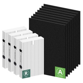 HPA200 Replacement Filters for Honeywell HRF-ARVP200, HPA200, HPA201, HA202, HPA204, HPA250 Series Air Purifiers, 4 HEPA R Filter and 8 Activated Carbon Pre-Filters A by Funmit