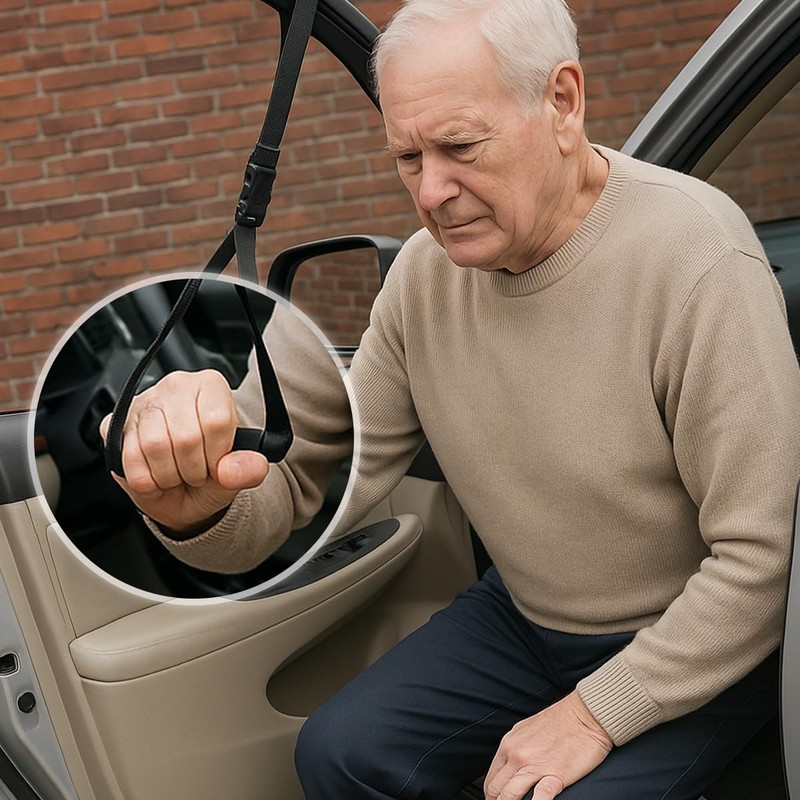 Lotsdonxia Portable Car Mobility Aid Handle - Adjustable Vehicle Support