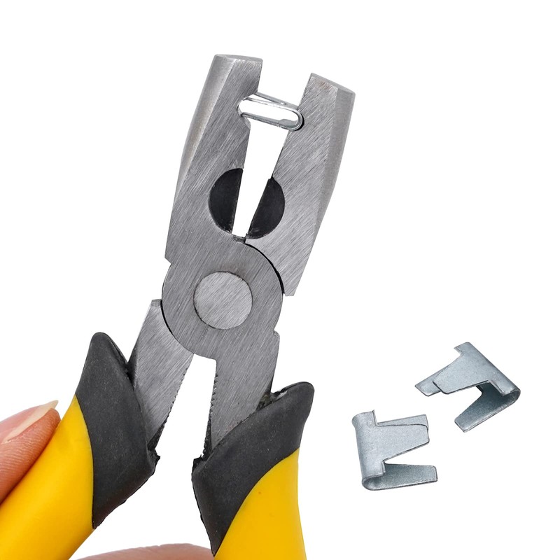 BREUAILY Wire Cage Buckle Clips Pliers and 300pcs Wire Cage