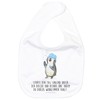 Mr. & Mrs. Panda Organic Baby Bib Penguin Shower, White