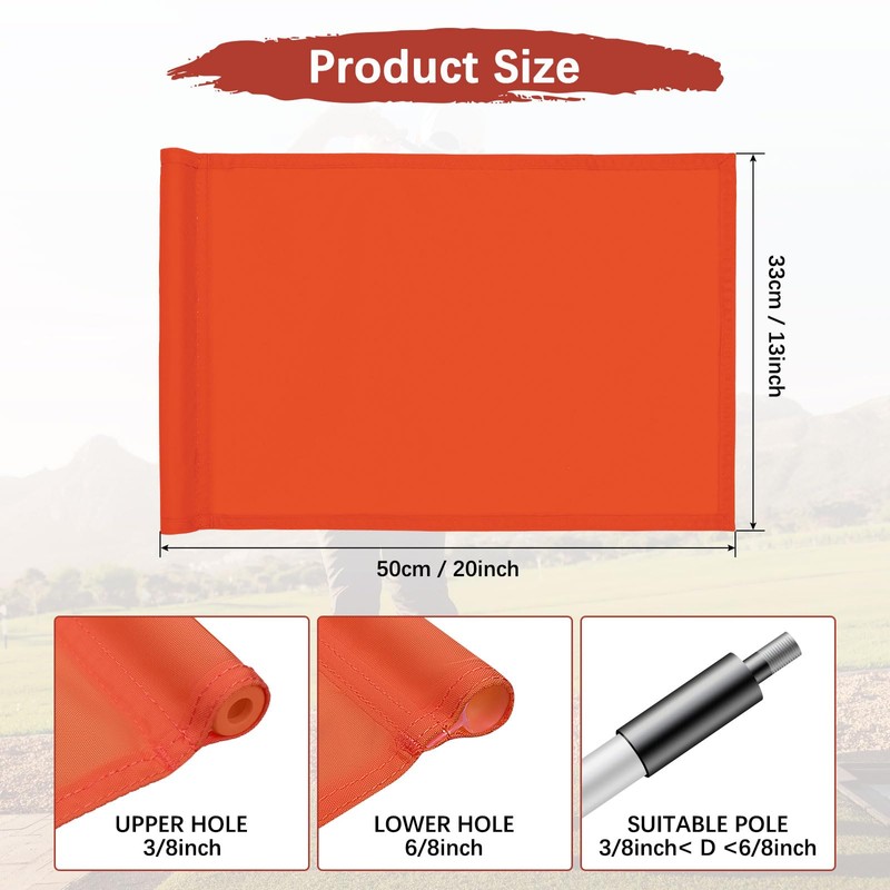 TIXIPEM Golf Flag with Tube Inserted [1pcs] - Nylon Putting