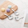 3 PCS Short Handle Spoons, Silver Mini Scoops, 304 Stainless